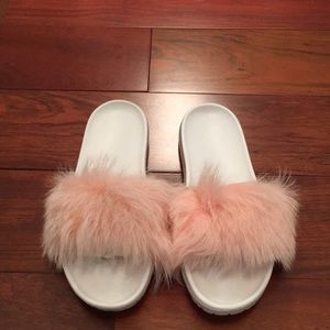 UGG fur slippers